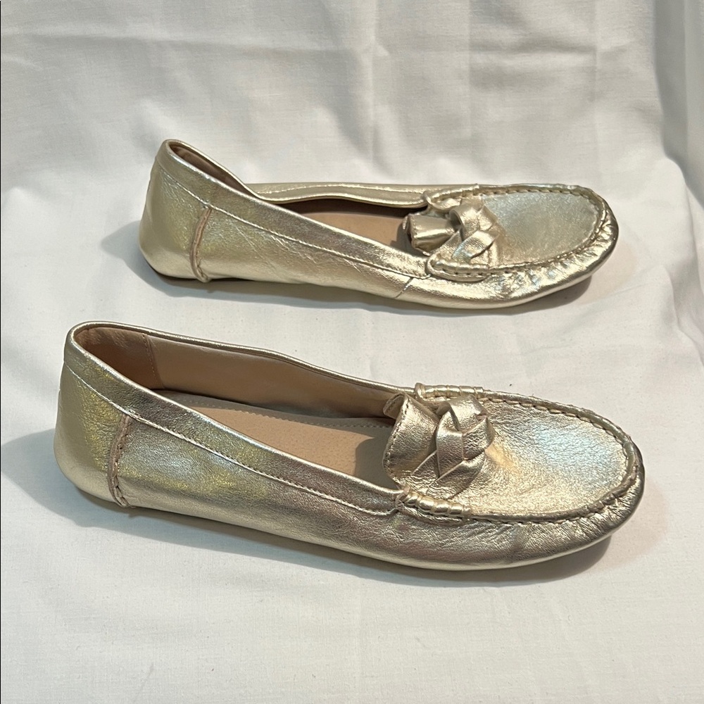 Sperry Women's Metallic Gold Loafers - Picture 3 of 9